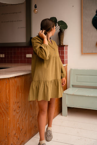 JET'S FAVS corduroy dress olive