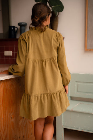 JET'S FAVS corduroy dress olive