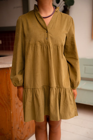 JET'S FAVS corduroy dress olive