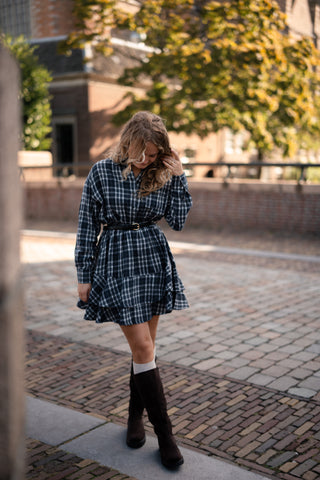 la dress navy block
