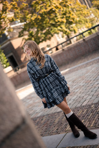 la dress navy block
