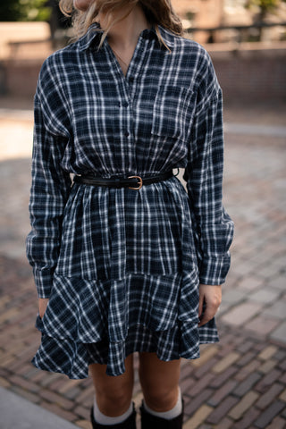 la dress navy block
