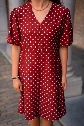 azzurro dress dots 8786 zoe bordeaux/pink – foto 2