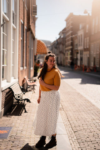 Paris white plissé skirt 81508 dots – foto 4