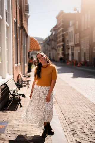 Paris white plissé skirt 81508 dots – foto 5