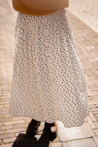 Paris white plissé skirt 81508 dots – foto 2