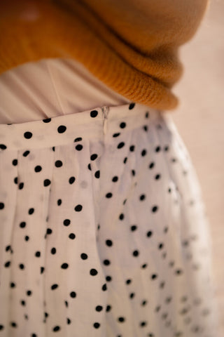Paris white plissé skirt 81508 dots – foto 3