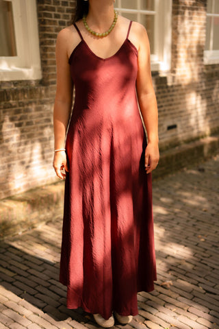 azzurro 8686 maxi beach dress manon bordo – foto 2