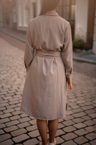 azzurro wrap dress 8207 beige – foto 4