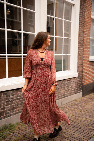 dress bambino long bordeaux