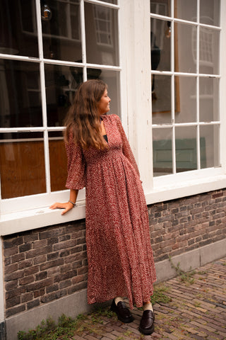 dress bambino long bordeaux