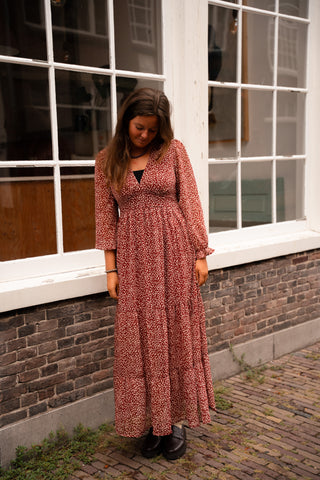 dress bambino long bordeaux