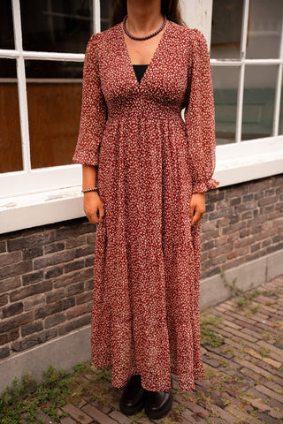 dress bambino long bordeaux