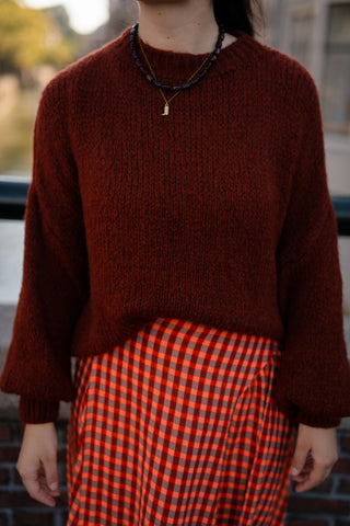 Saar knit rust