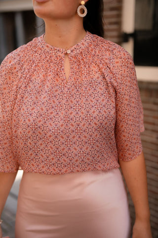 92108 blouse azzurro old pink print – foto 2