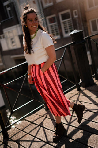 lovi skirt striped pink/red – foto 5