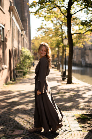 Dress ballon brown Claudia