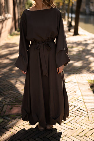 Dress ballon brown Claudia