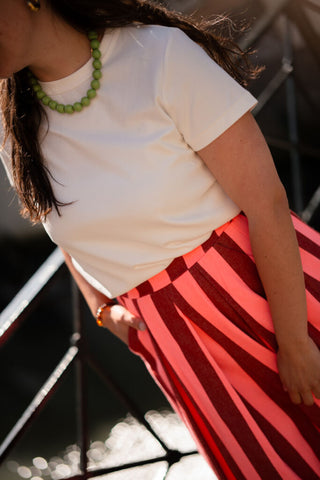 lovi skirt striped pink/red – foto 3