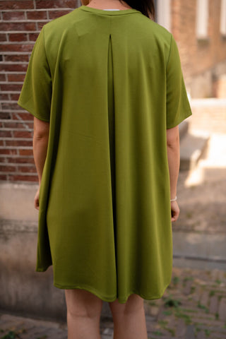 azzurro 8780 sweat dress senna olive – foto 4
