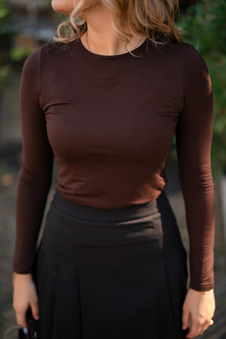 long sleeve brown