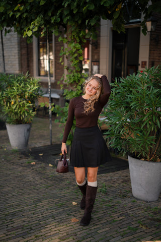 long sleeve brown