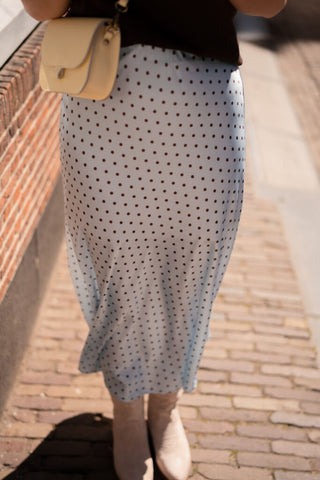 pin skirt satin dots blue/brown – foto 4