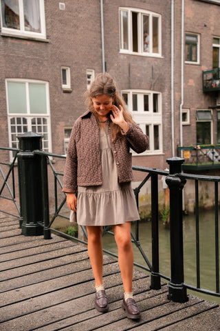 jacket autumn brown print