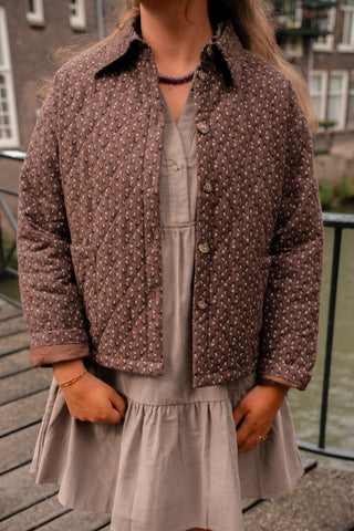 jacket autumn brown print