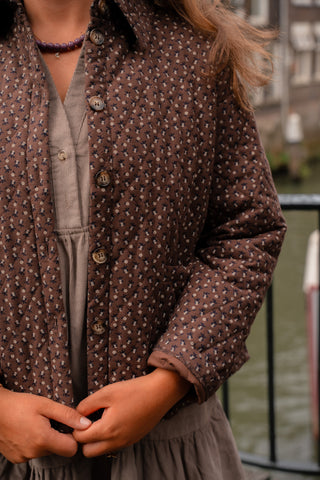 jacket autumn brown print