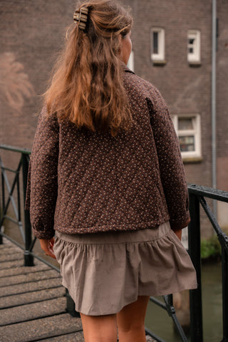 jacket autumn brown print