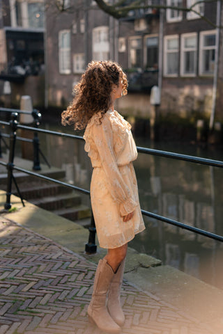 yellow flower dress marije 5285 – foto 4