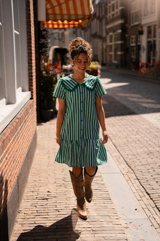 april green striped dress kraag Perle 6722 – foto 3