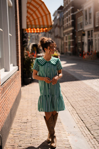april green striped dress kraag Perle 6722 – foto 6