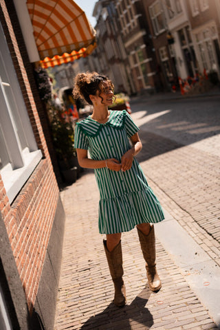 april green striped dress kraag Perle 6722 – foto 5