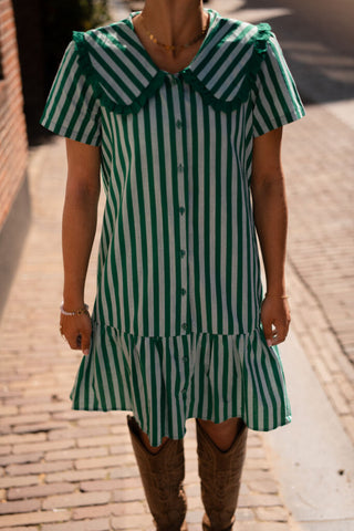 april green striped dress kraag Perle 6722 – foto 4