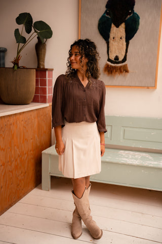 choco blouse cotton scoop
