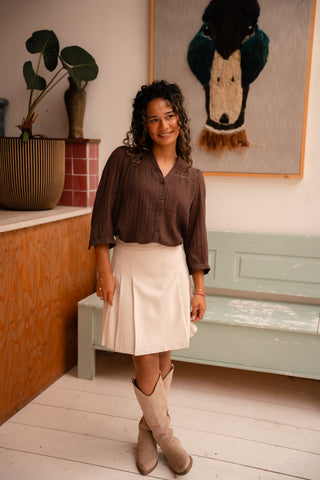 choco blouse cotton scoop