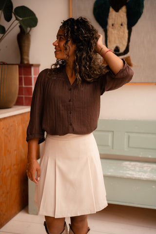 choco blouse cotton scoop