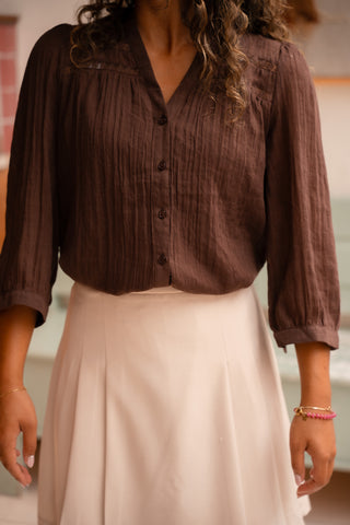 choco blouse cotton scoop