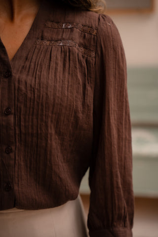 choco blouse cotton scoop