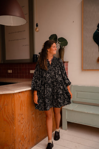 flower dress Youti black