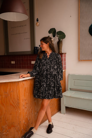 flower dress Youti black