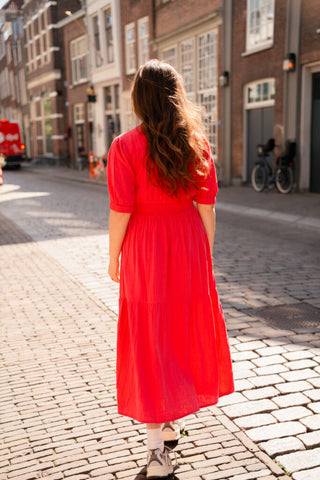 ANGE odoumilo framboise dress – foto 3