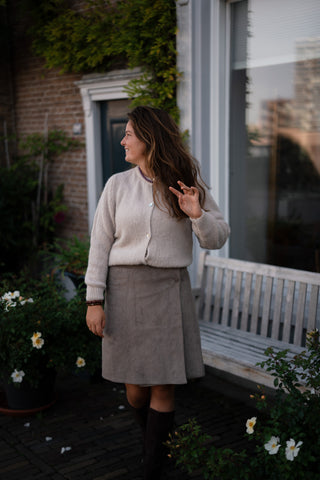 suede skirt stone