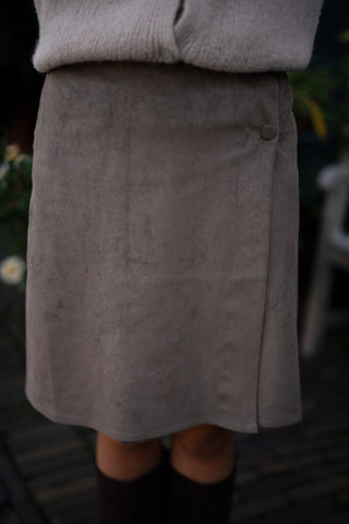 suede skirt stone