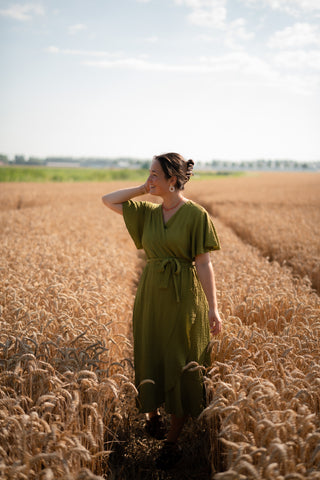 8810 Azzurro dress Lara olive