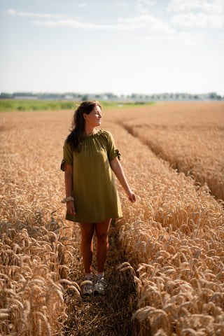 dress olive margot bow