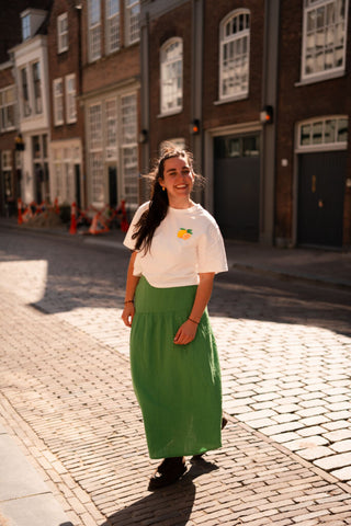 ANGE skirt ritha cotton green – foto 2