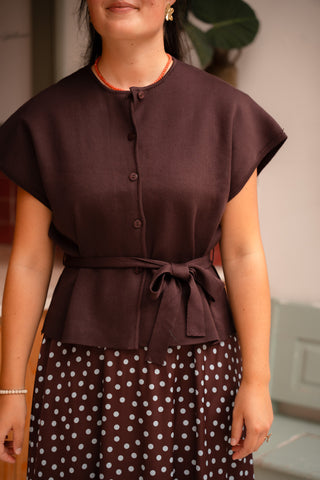 lucce cardigan 22233 febe brown